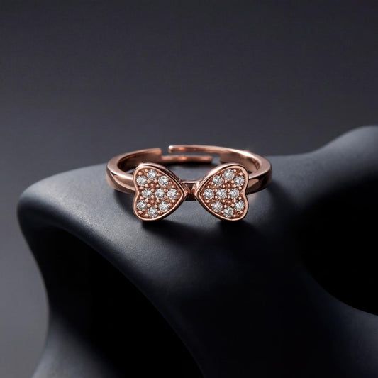 Rose Gold Adjustable Double Love Ring product image 2