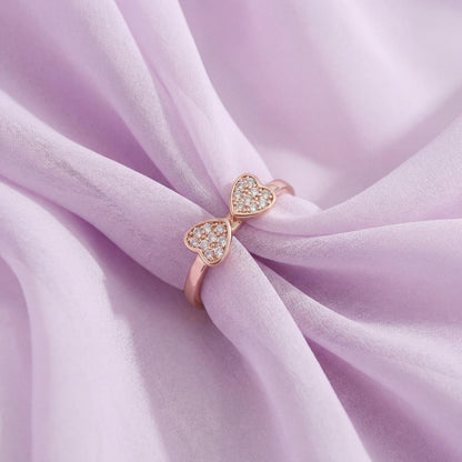 Rose Gold Adjustable Double Love Ring product image 3