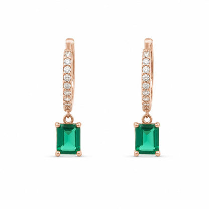 Rose Gold Emera Bar Drop Earrings product image 1