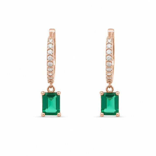 Rose Gold Emera Bar Drop Earrings product image 1