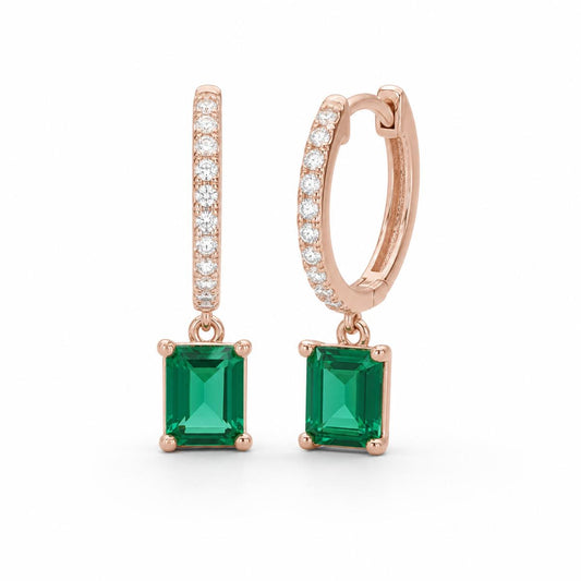 Rose Gold Emera Bar Drop Earrings product image 2