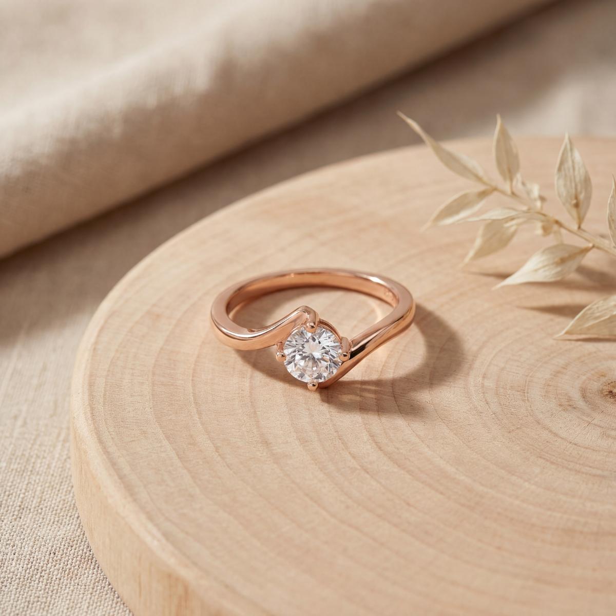 Rose Gold Eterna Solitaire Ring product image 3