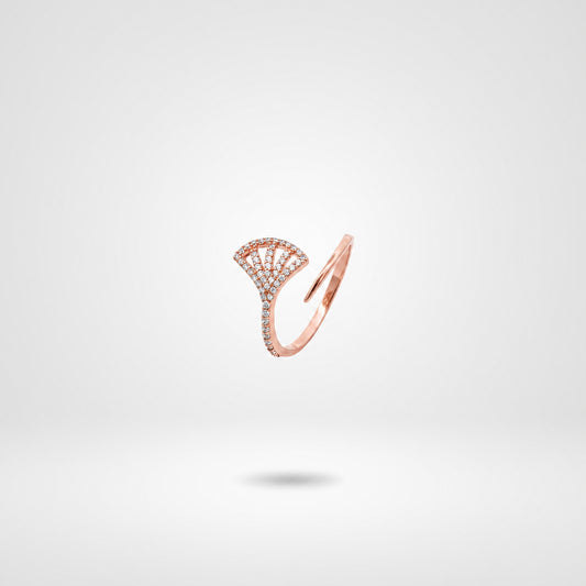 Rose Gold Adjustable Fan Sparkle Ring product image 2