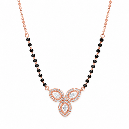 Rose Gold Floral Drop Mangalsutra