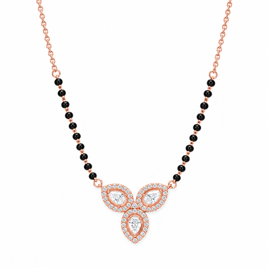 Rose Gold Floral Drop Mangalsutra