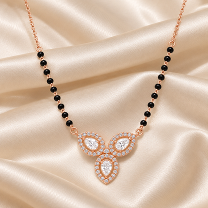 Rose Gold Floral Drop Mangalsutra