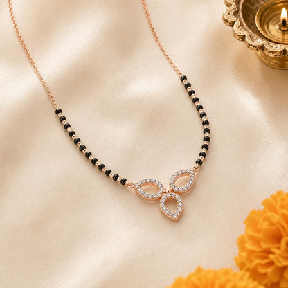 Rose Gold Floral Drop Mangalsutra product image 5