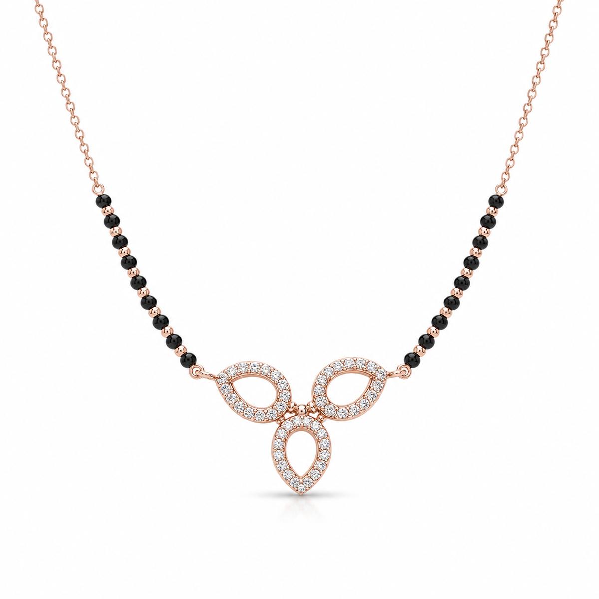Rose Gold Floral Drop Mangalsutra product image 1