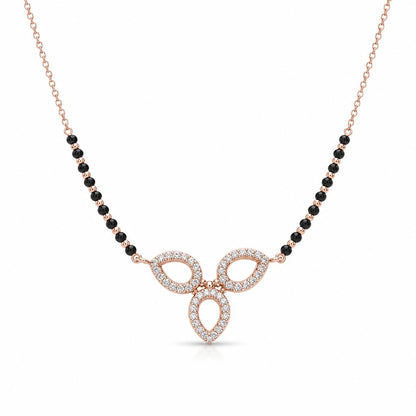 Rose Gold Floral Drop Mangalsutra product image 1