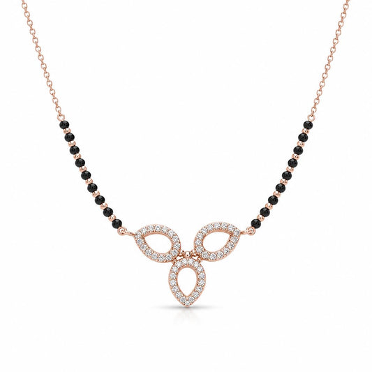 Rose Gold Floral Drop Mangalsutra product image 1