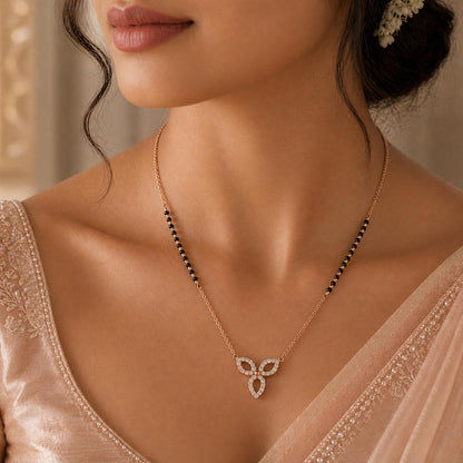 Rose Gold Floral Drop Mangalsutra product image 4