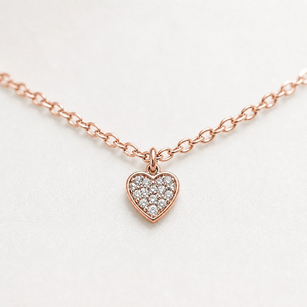 Rose Gold Heart Charm Anklet product image 5
