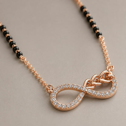 Rose Gold Infinity Grace Mangalsutra design detail