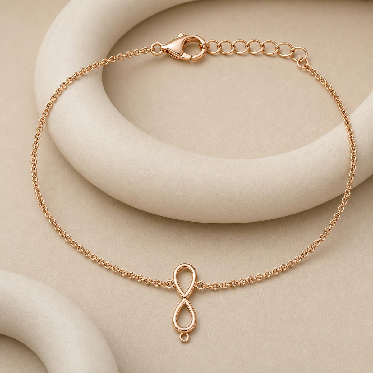 Rose Gold Infinity Loop Anklet product image 3