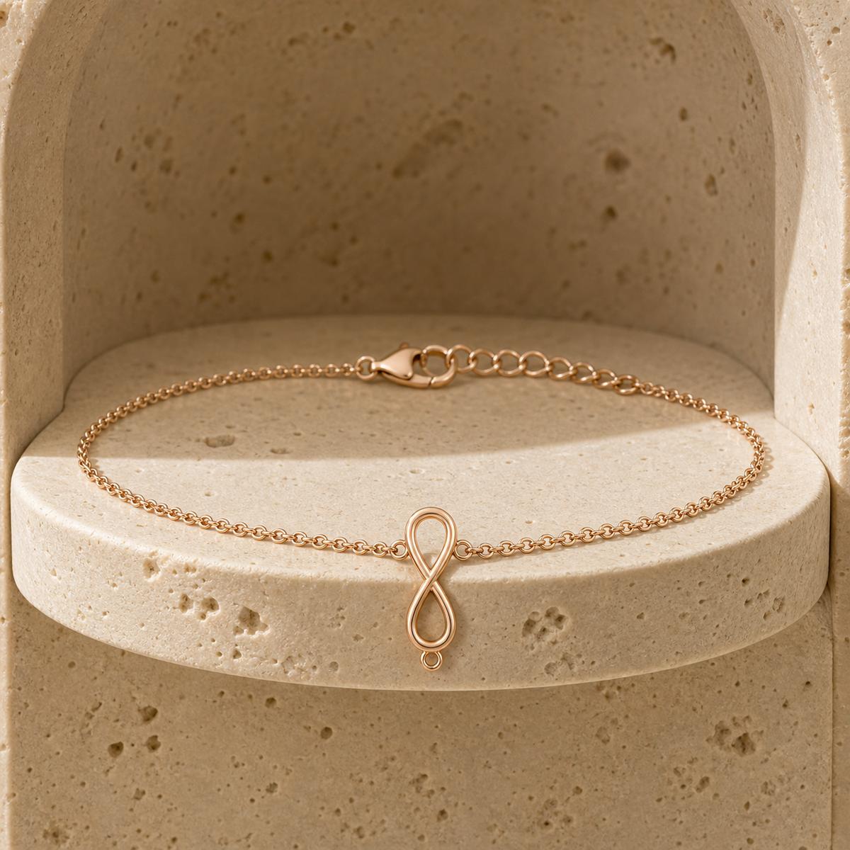 Rose Gold Infinity Loop Anklet product image 4