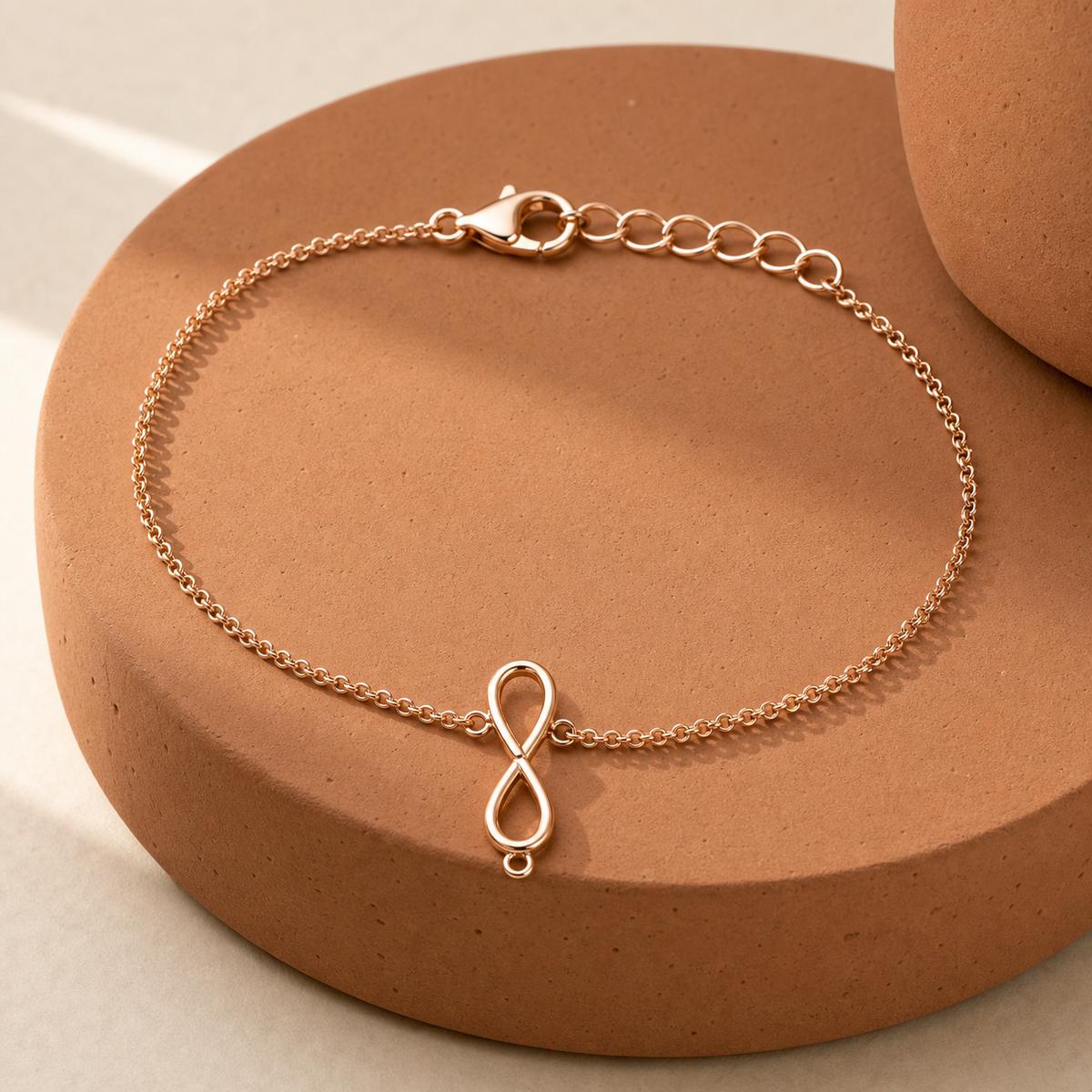 Rose Gold Infinity Loop Anklet product image 5