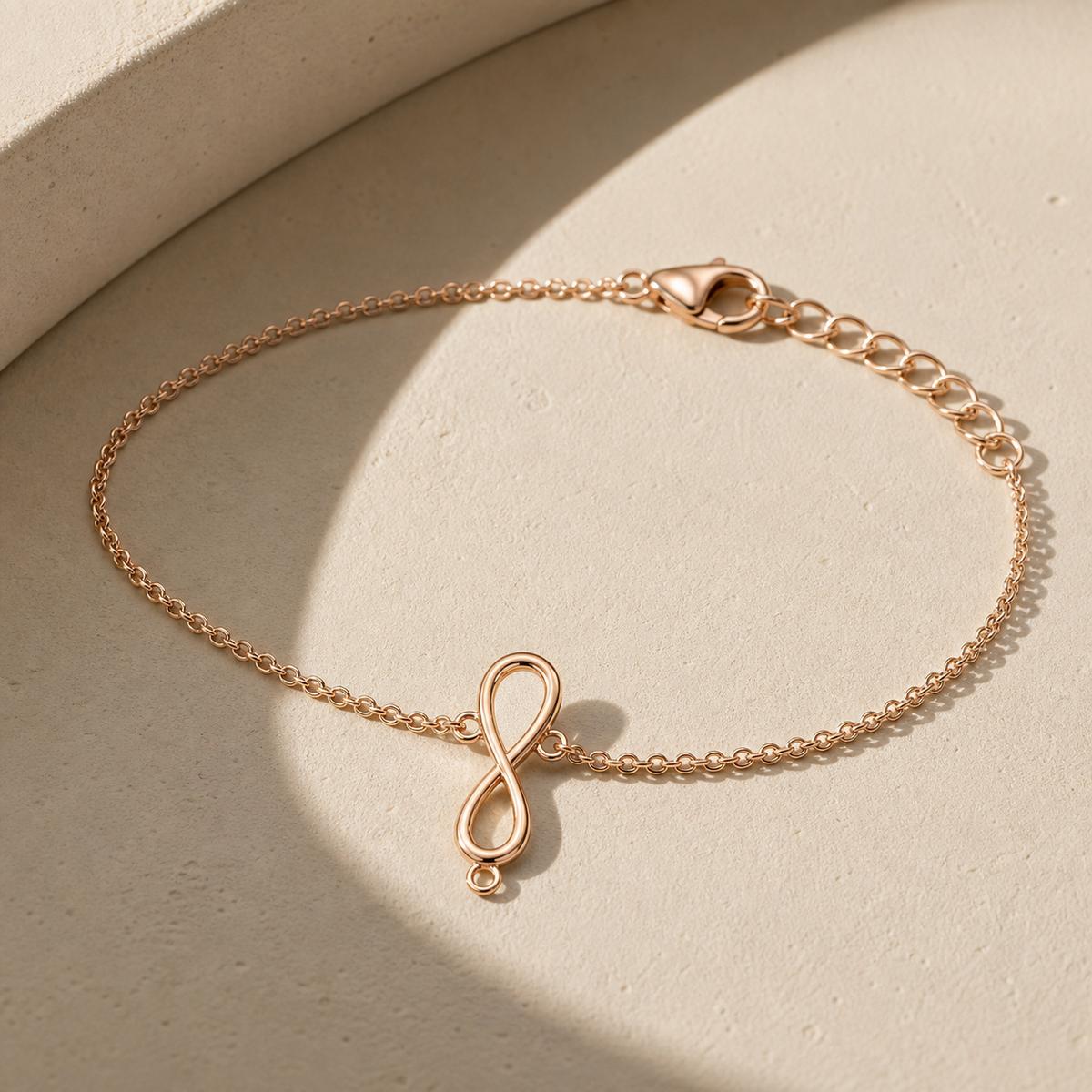 Rose Gold Infinity Loop Anklet product image 6