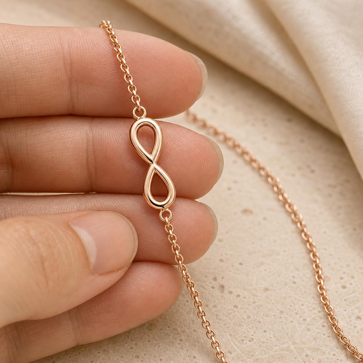 Rose Gold Infinity Loop Anklet product image 10