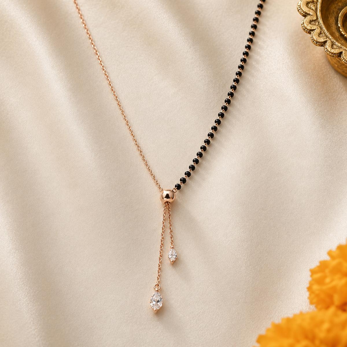 Rose Gold Lariat Spark Mangalsutra product image 5