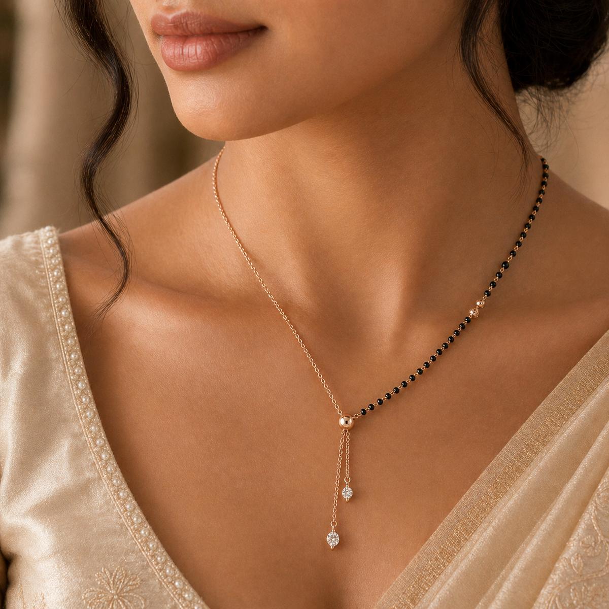 Rose Gold Lariat Spark Mangalsutra product image 3