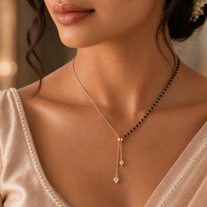 Rose Gold Lariat Spark Mangalsutra product image 4