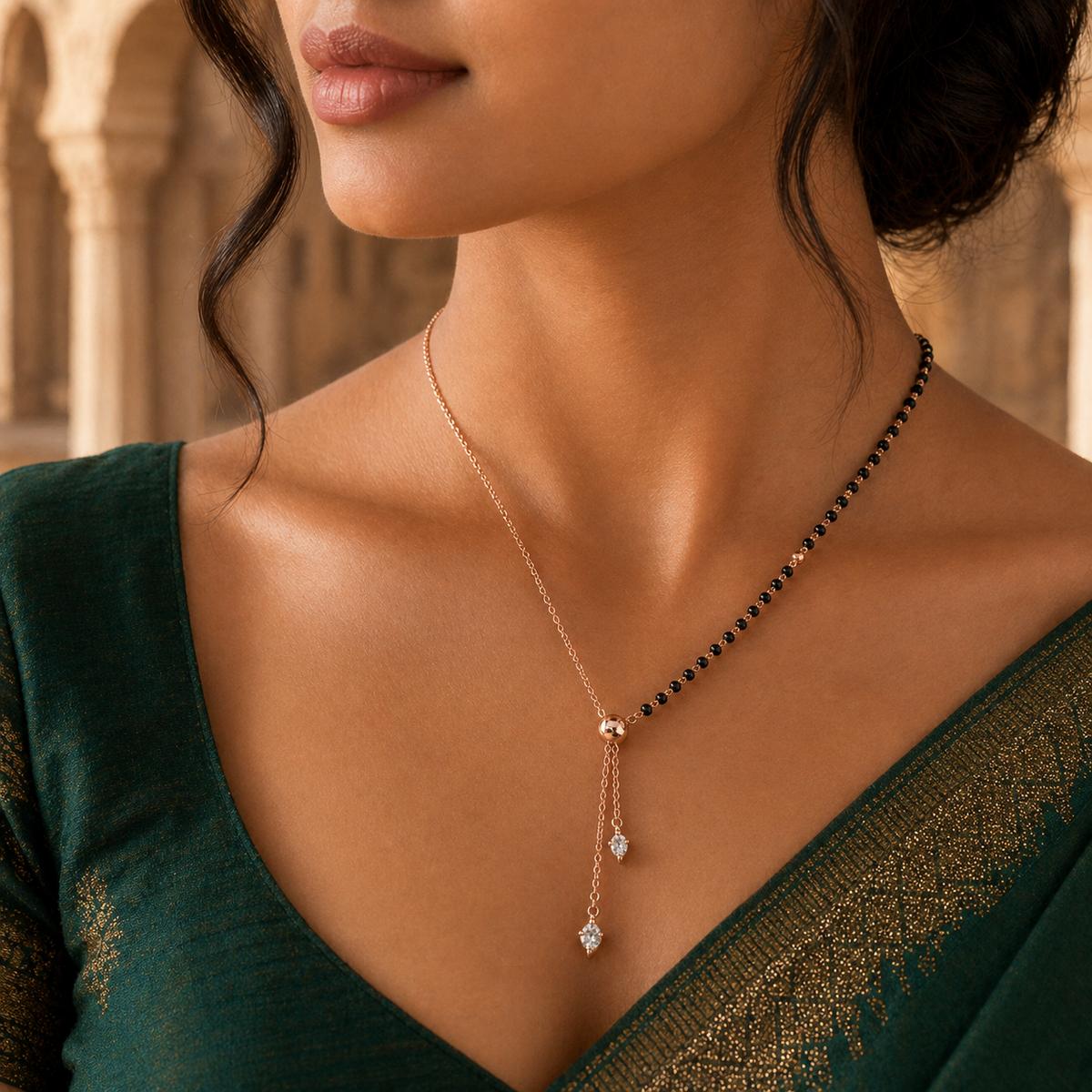 Rose Gold Lariat Spark Mangalsutra product image 6
