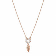 Rose Gold Laurel Leaf Drop Necklace product image 1