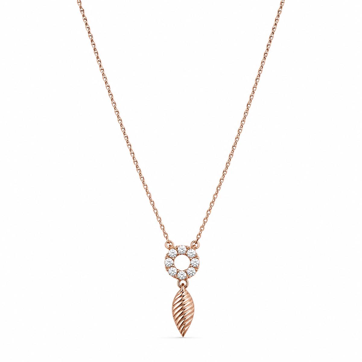 Rose Gold Laurel Leaf Drop Necklace product image 1