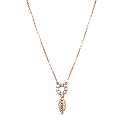 Rose Gold Laurel Leaf Drop Necklace product image 1