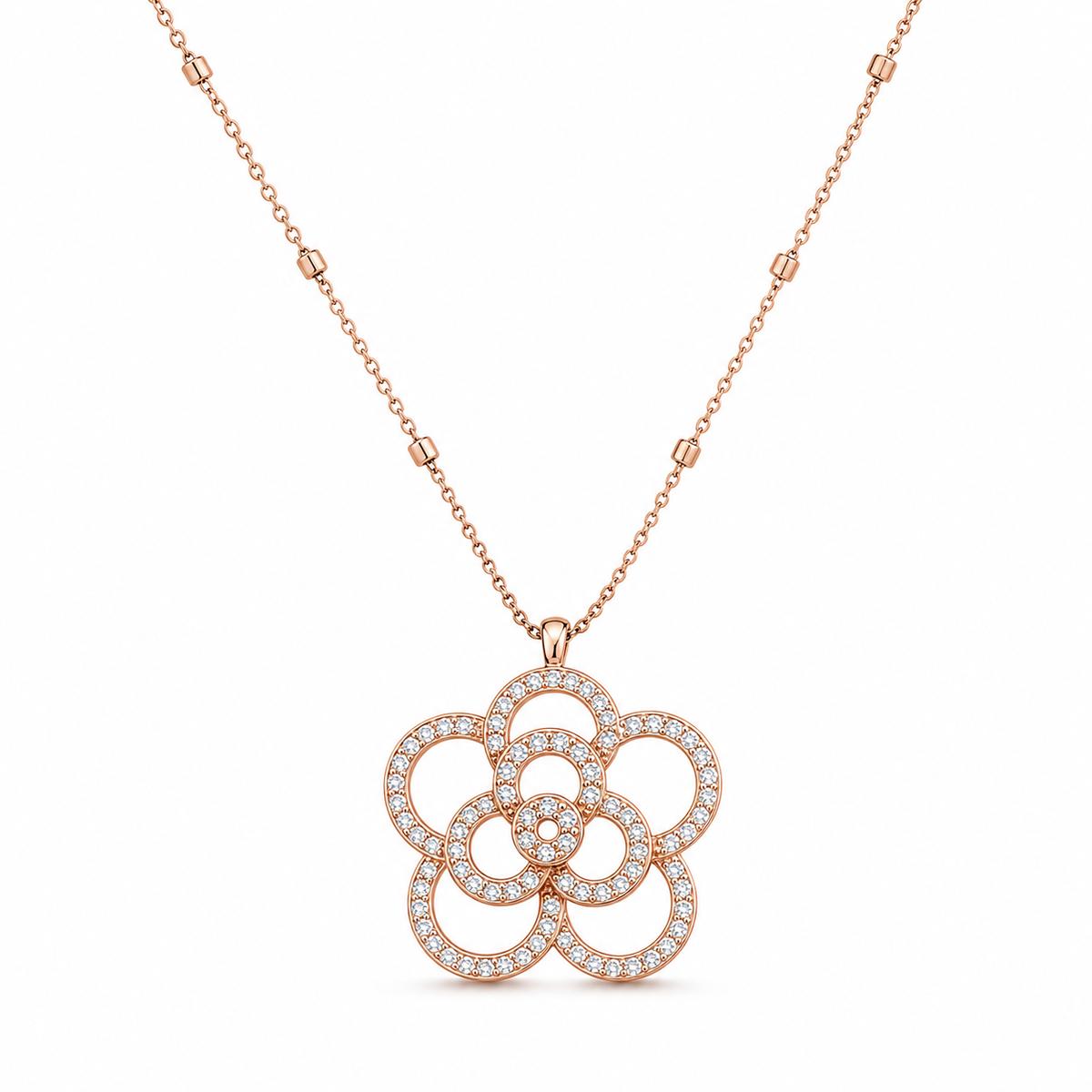 Rose Gold Lotus Bloom Pendant product image 1