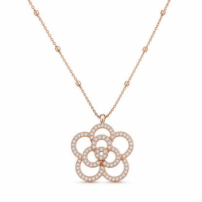 Rose Gold Lotus Bloom Pendant product image 1