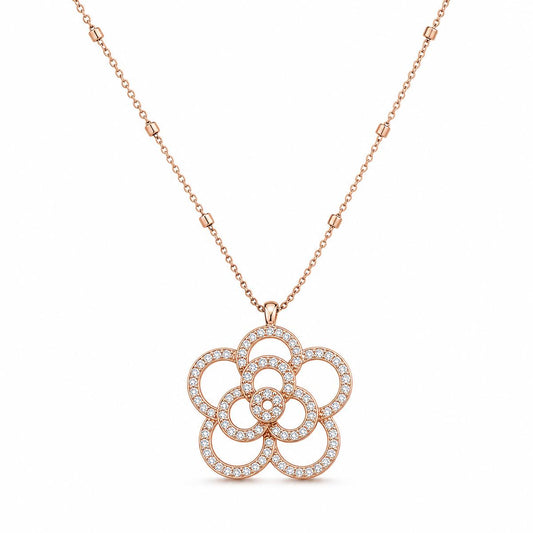 Rose Gold Lotus Bloom Pendant product image 1