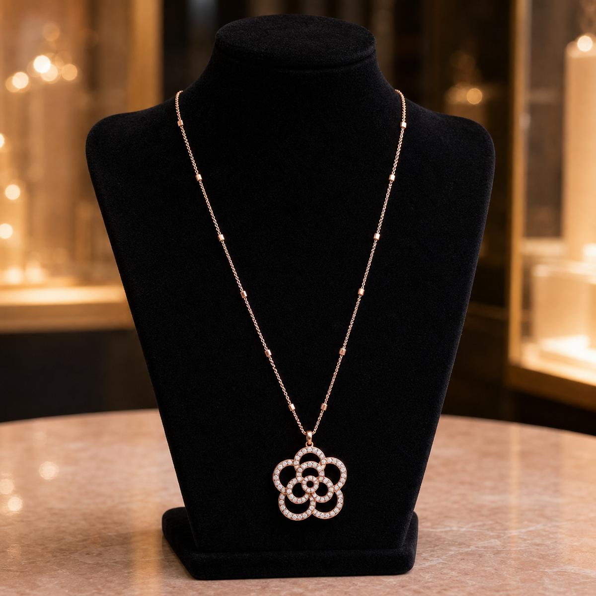 Rose Gold Lotus Bloom Pendant product image 6
