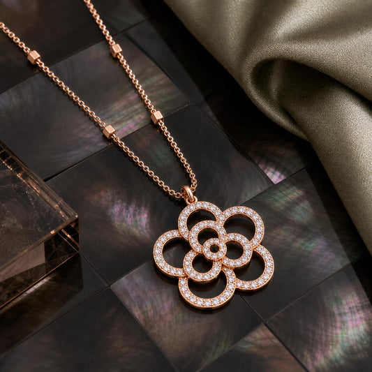 Rose Gold Lotus Bloom Pendant product image 2
