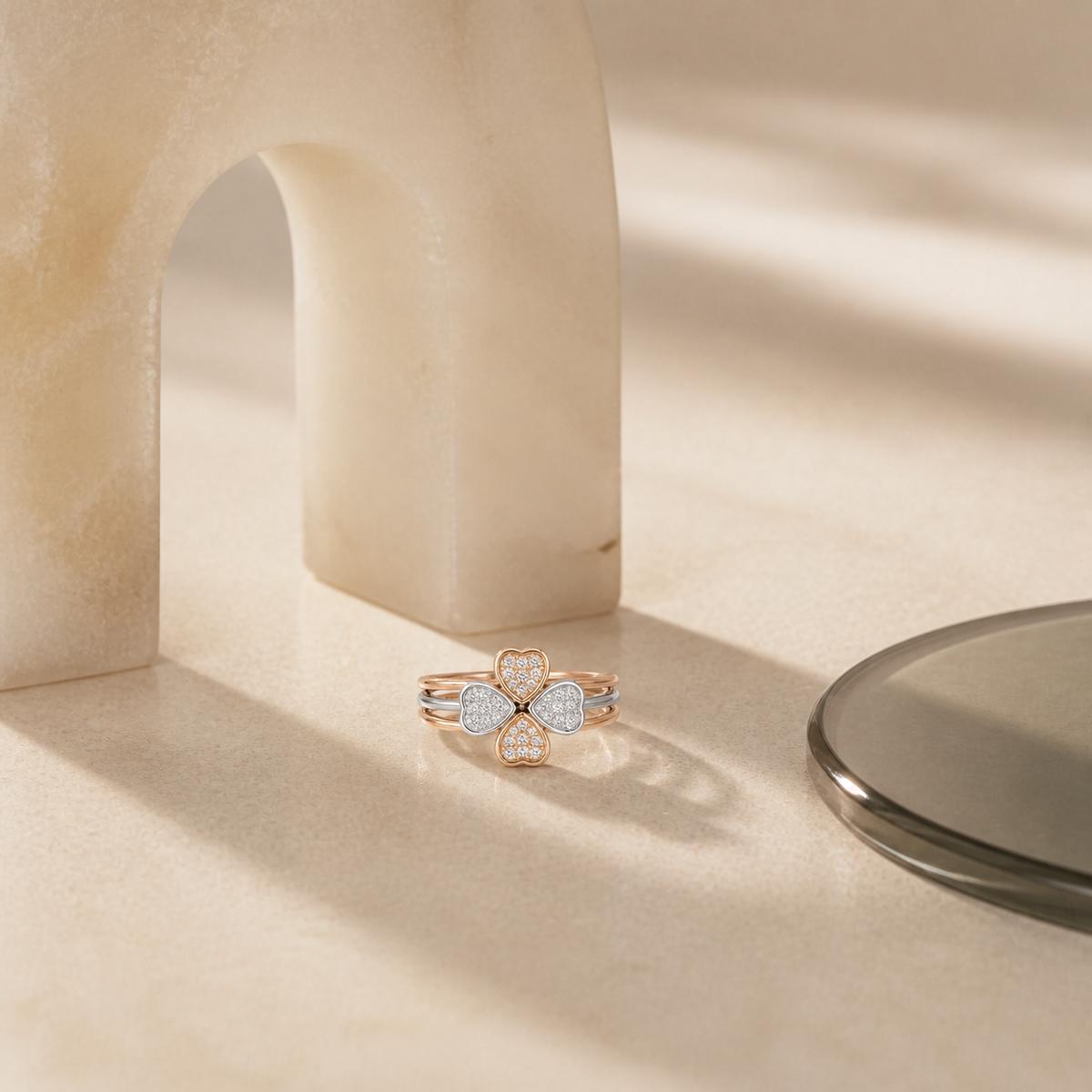 Rose Gold Lucky Clover Ring product image 2