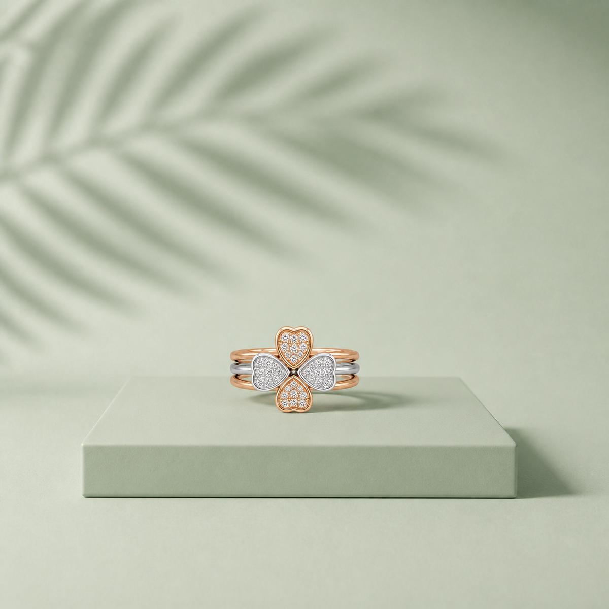 Rose Gold Lucky Clover Ring product image 4