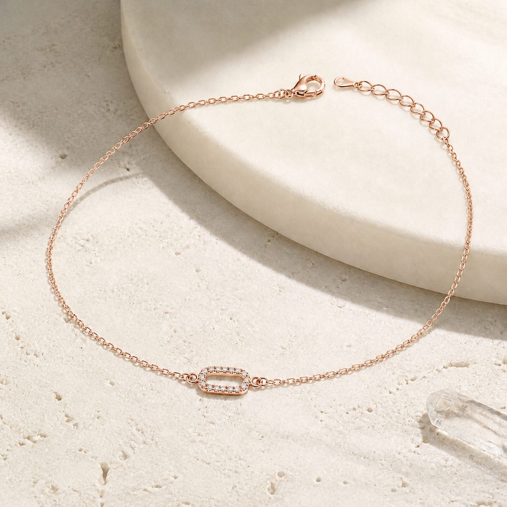 Rose Gold Lumiere Link Anklet product image 3