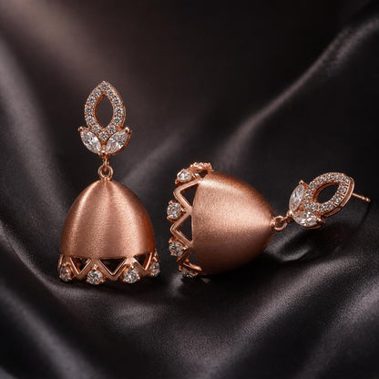 Rose Gold Luna Bell Pearl Earrings product image 6