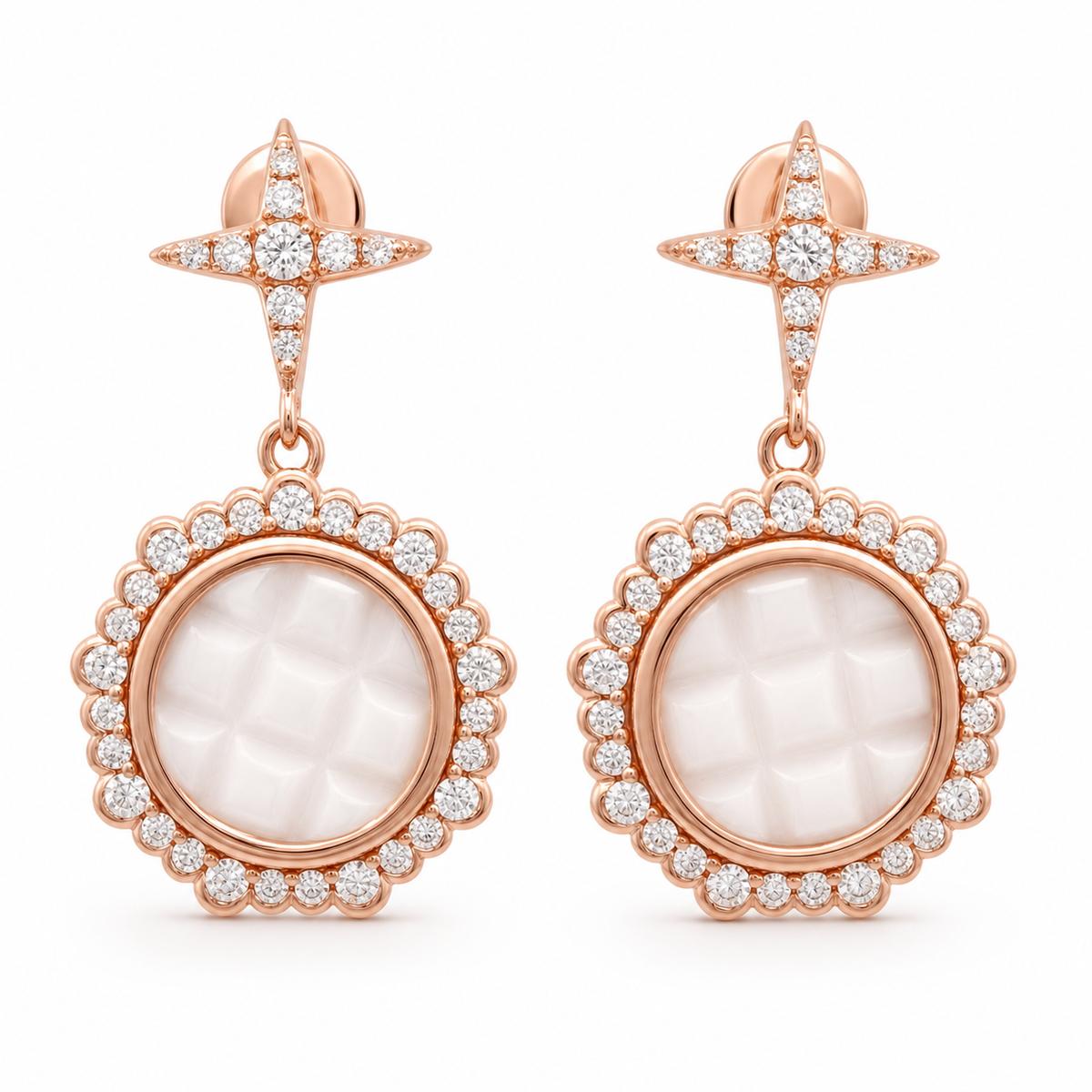 Rose Gold Luna Medallion Earrings product image 1