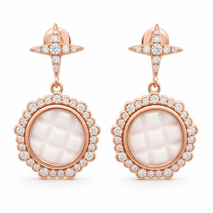 Rose Gold Luna Medallion Earrings product image 1