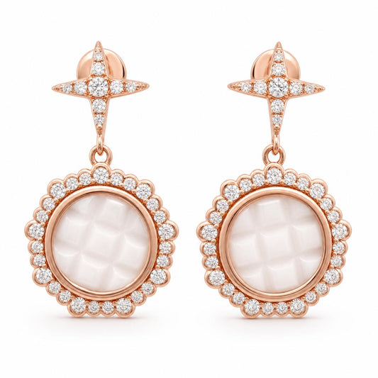Rose Gold Luna Medallion Earrings product image 1