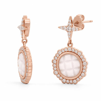 Rose Gold Luna Medallion Earrings product image 3
