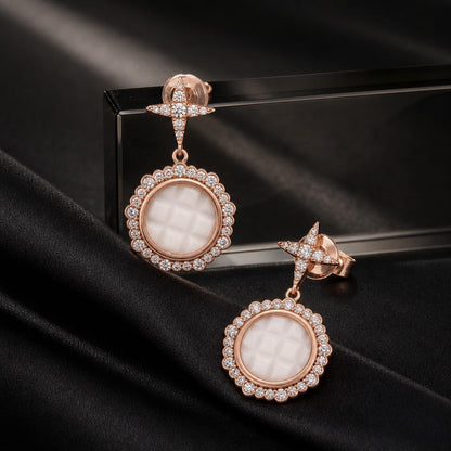 Rose Gold Luna Medallion Earrings product image 6