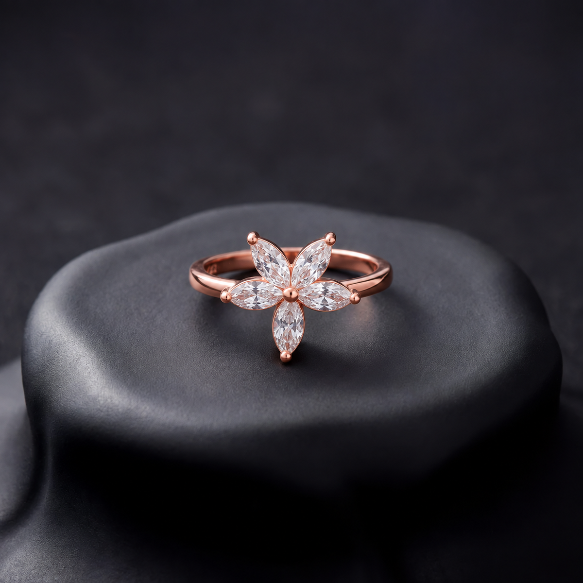 Rose Gold Luna Petal Ring