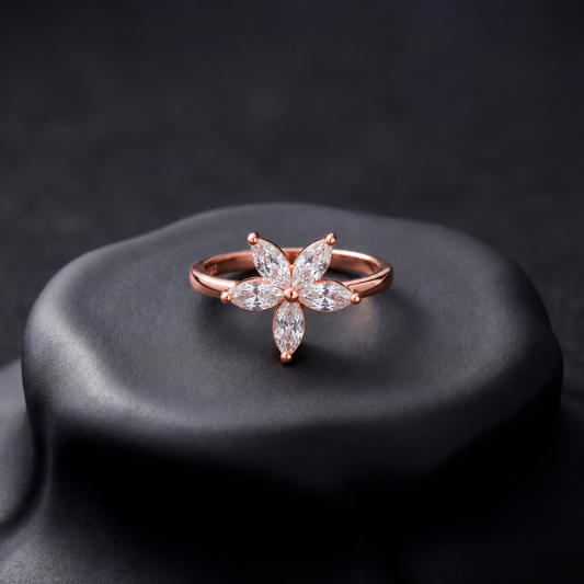 Rose Gold Luna Petal Ring
