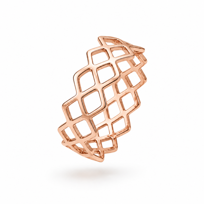 Rose Gold Mesh Ring