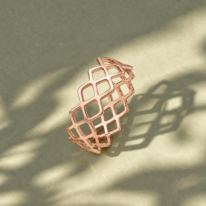 Rose Gold Mesh Ring