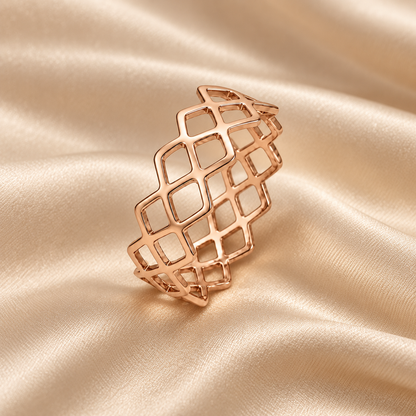 Rose Gold Mesh Ring