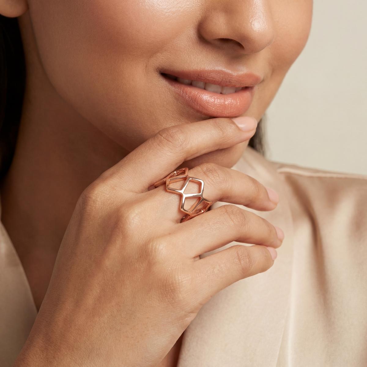 Rose Gold Mesh Ring product image 8