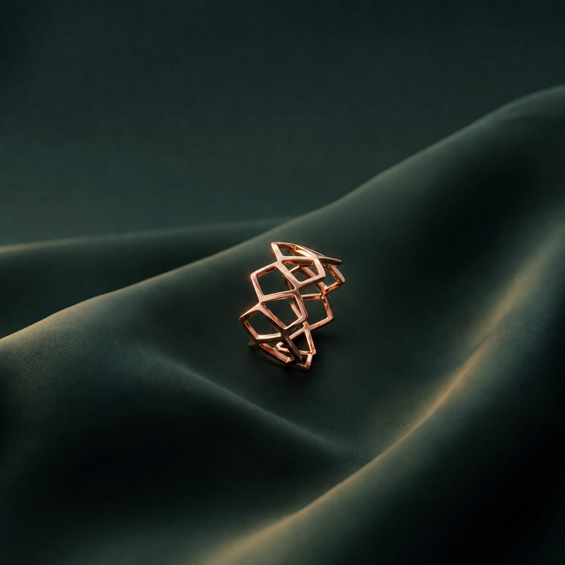 Rose Gold Mesh Ring product image 4